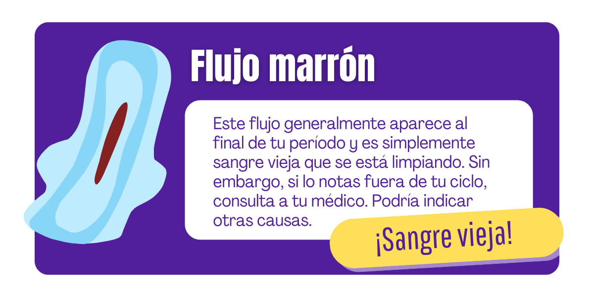 flujo marron sin tener la regla