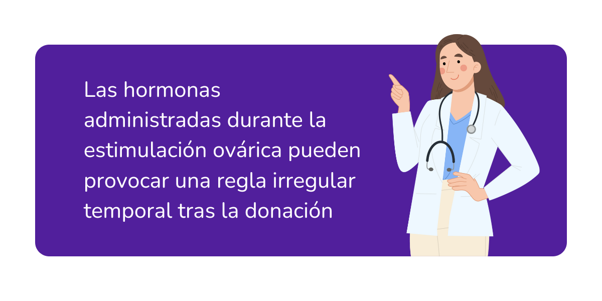 Regla irregular tras la donación de óvulos (2)