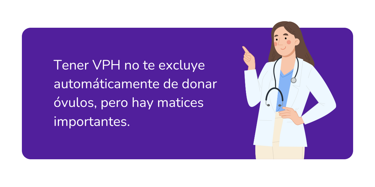 puedo donar ovulos si he tenido vph