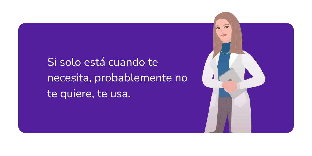 te quiere o solo te usa