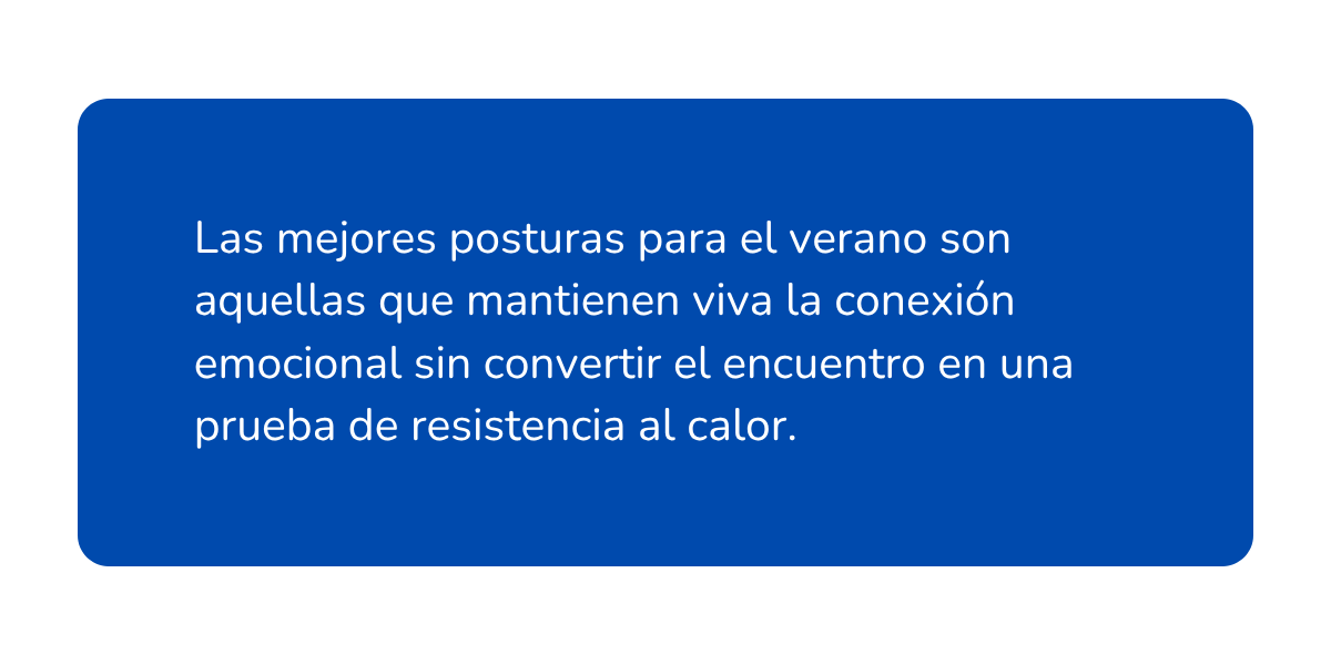 Posturas sexuales para cuando hace mucho calor (1) Posturas sexuales para cuando hace mucho calor (1)