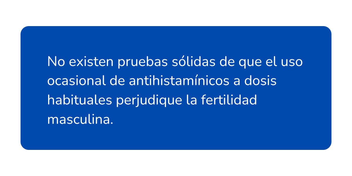 Antihistamínicos fertilidad masculina Antihistamínicos fertilidad masculina